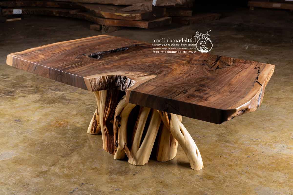 Rustic Claro Walnut Wood Coffee Table – Littlebranch Farm With Most Popular Rustic Natural Coffee Tables (View 12 of 20)