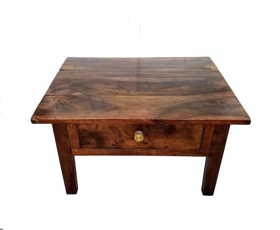 Rustic Country European Antique Fruitwood Low Table Wabi – Etsy Uk Throughout 2019 Reclaimed Fruitwood Coffee Tables (View 12 of 20)