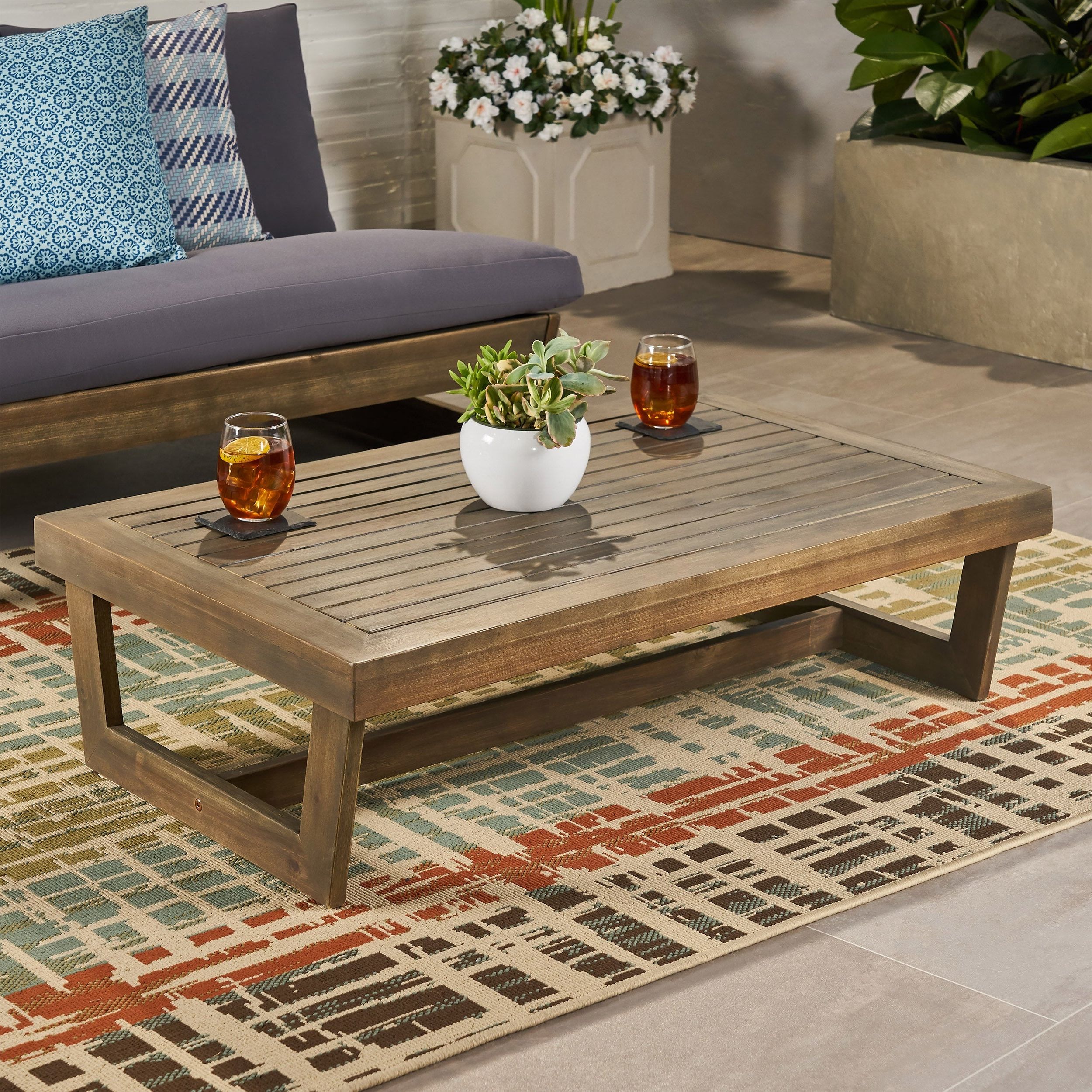 Sherwood Outdoor Acacia Wood Coffee Tablechristopher Knight Home – On  Sale – Overstock – 28422818 With Regard To Most Up To Date Acacia Wood Coffee Tables (View 11 of 20)