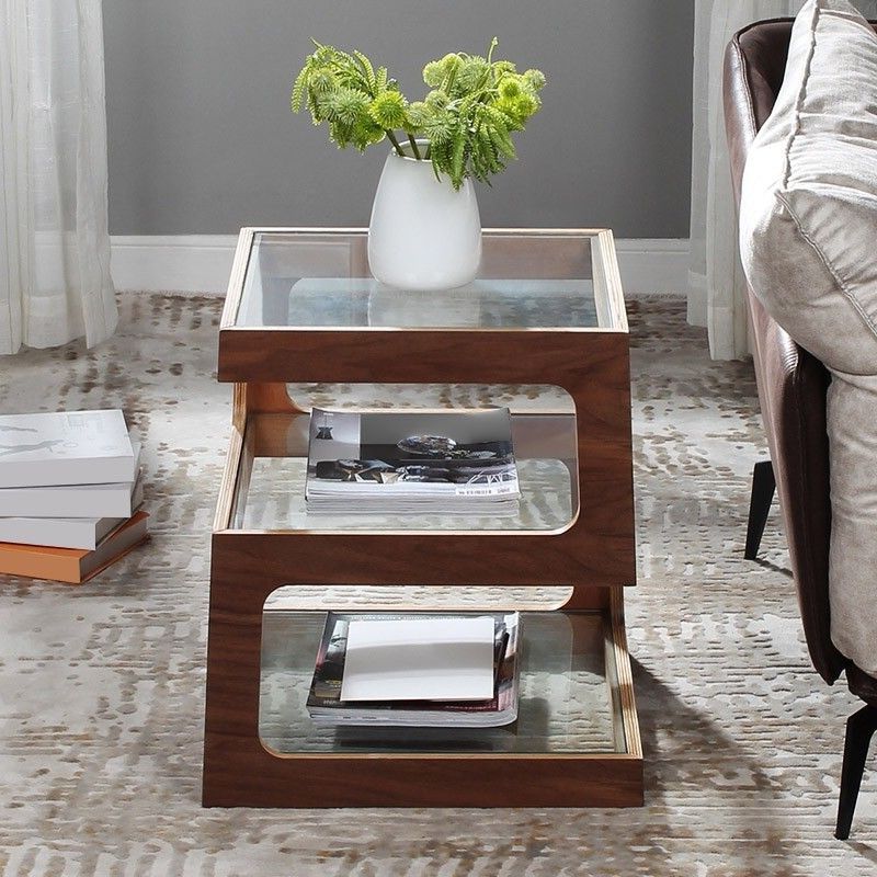 Side  Table With Storage, Glass Side Tables, End Tables With Storage (View 16 of 20)