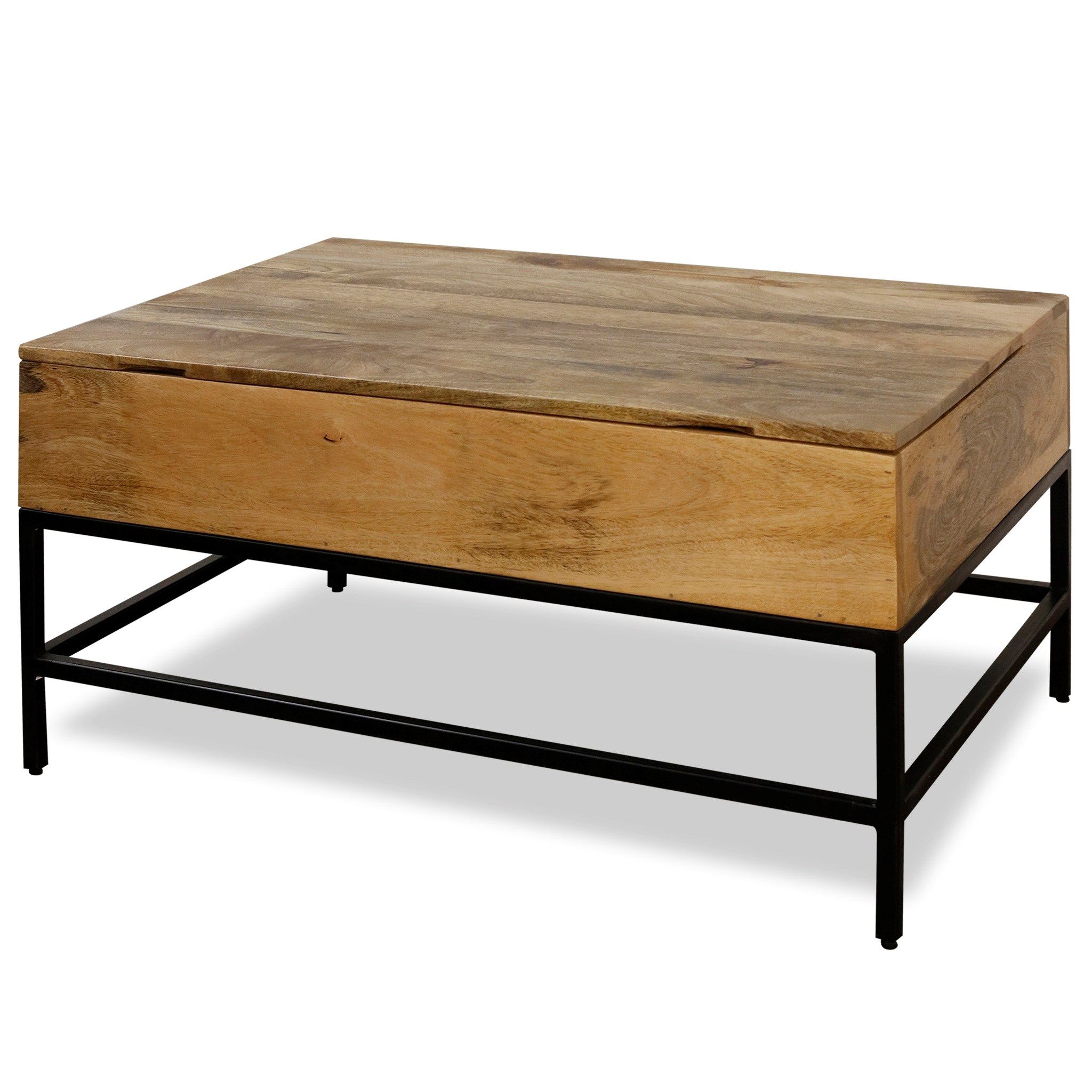 Solid Mango Wood Split Lift Top Storage Coffee Table In A Light Natural  Stainstylecraft – Broadway Furniture In Popular Natural Stained Wood Coffee Tables (View 5 of 20)