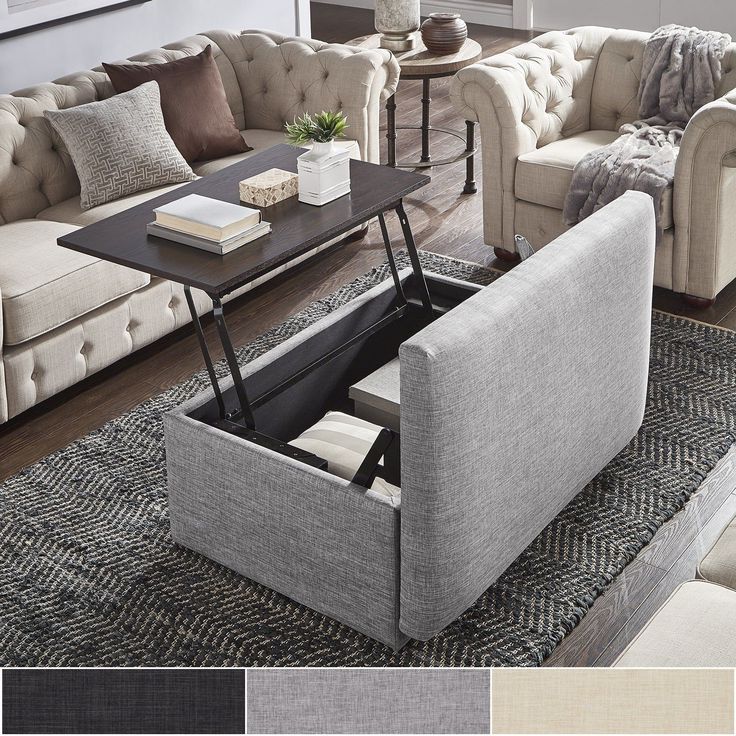 Storage Ottoman Coffee Table, Coffee Table, Ottoman Table Within Fashionable Lift Top Storage Coffee Tables (View 5 of 20)