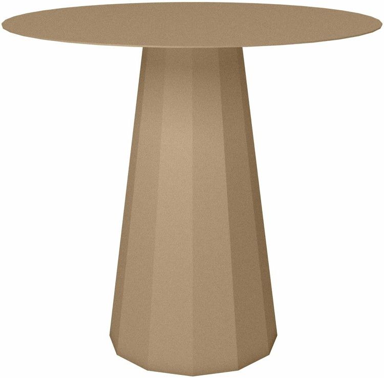 Table Ronde In Matte Steel Sand 80 Cm Ankara – Matière Grise Within Fashionable Matte Coffee Tables (Gallery 19 of 20)