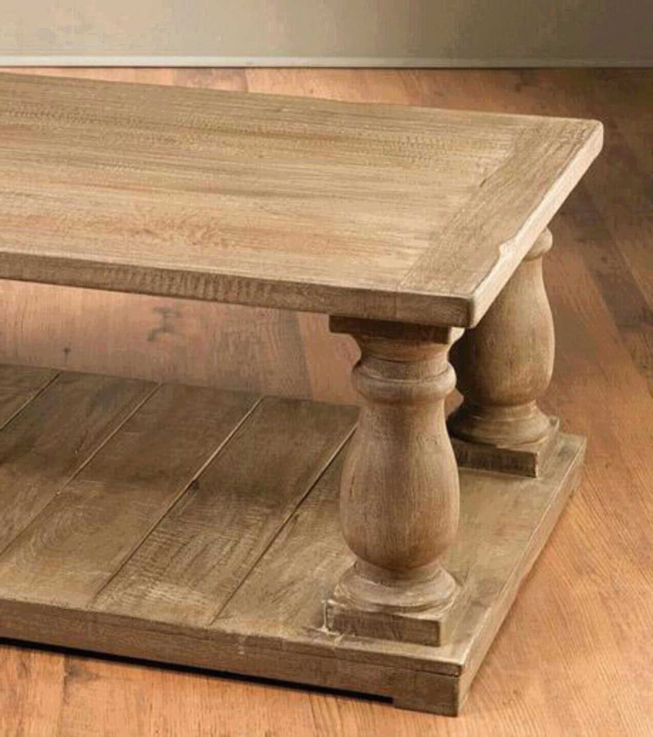 Traditional Natural Wood Pickled Finish Coffee Tableaa Importing  Classic (aa 48427 Br Ct) Inside Best And Newest Natural Stained Wood Coffee Tables (Gallery 20 of 20)