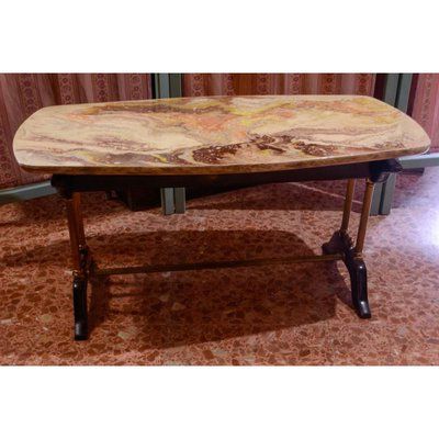 Vintage Coffee Table With Faux Marble Top, 1960s For Sale At Pamono With Regard To Favorite Faux Marble Top Coffee Tables (View 7 of 20)