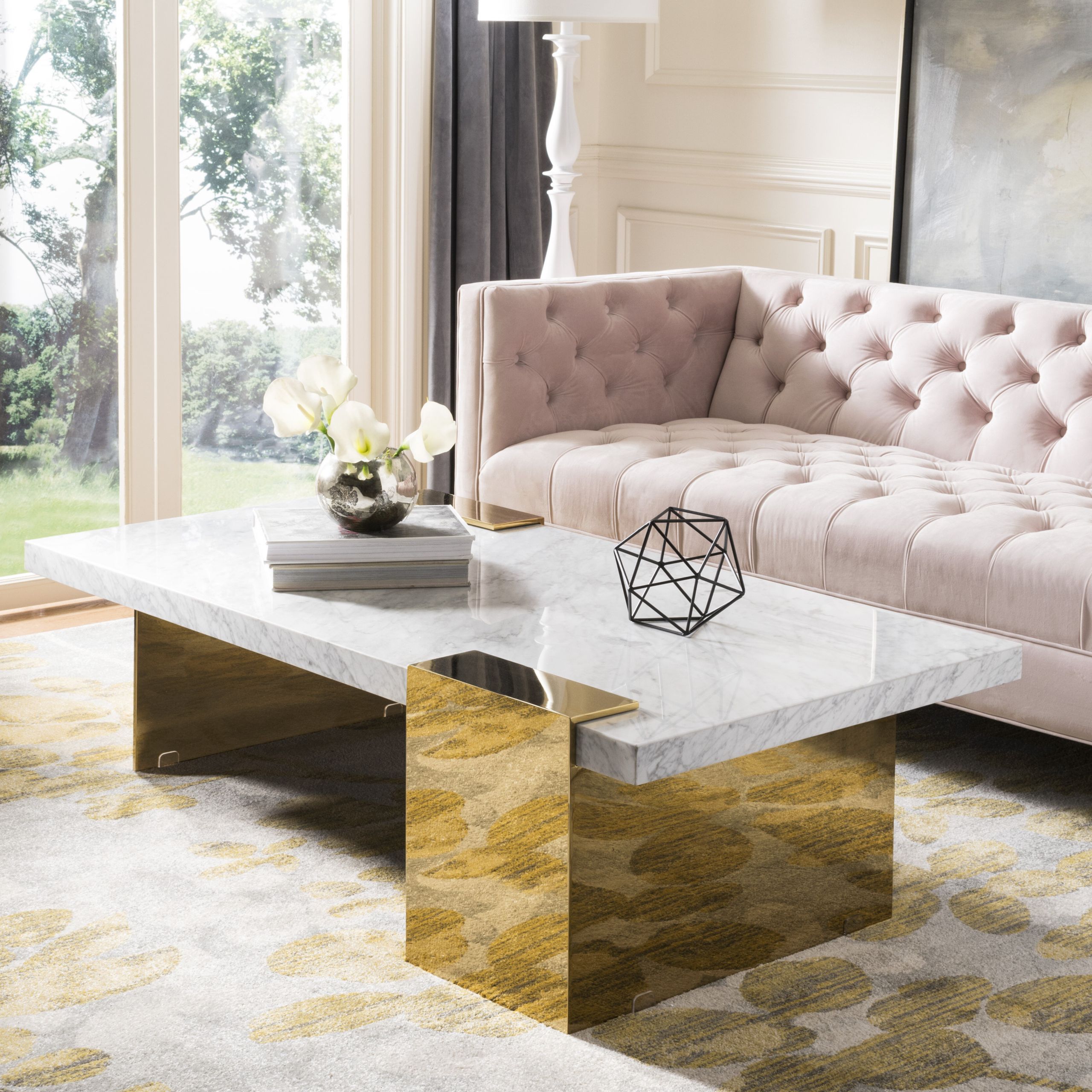 Well Known Faux Marble Gold Coffee Tables Throughout Marble And Gold Coffee Table – Ideas On Foter (View 2 of 20)