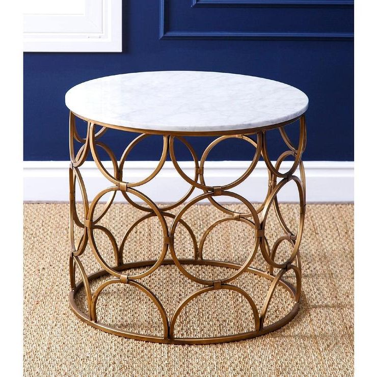 Well Known Faux Marble Top Coffee Tables Within Roland Round Faux Marble Coffee Table (View 12 of 20)
