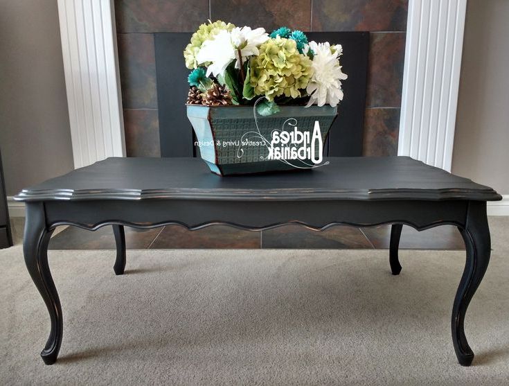 Well Known Paint Finish Coffee Tables In Repainted Vintage Matte Black Coffee Table Painted With Lamp Black Milk  Paintgeneral Finishes (View 8 of 20)