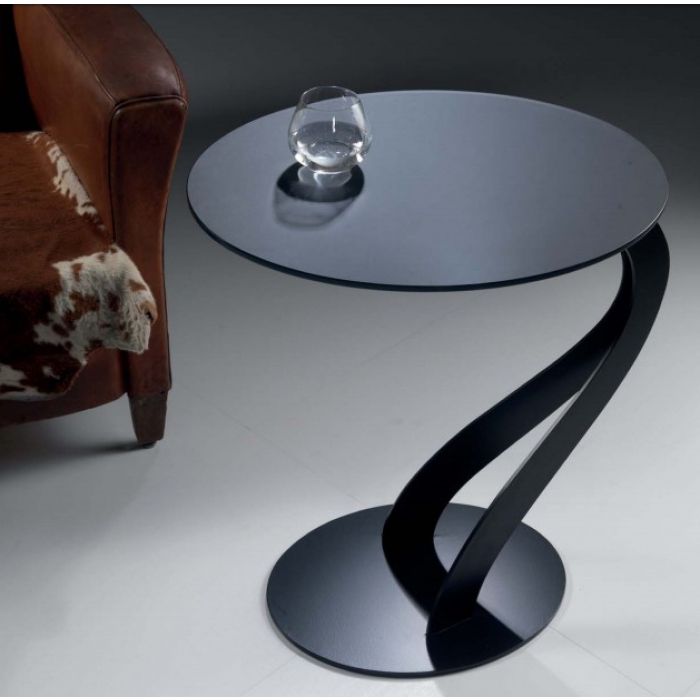 Well Known Tempered Glass Top Coffee Tables Pertaining To Swan Small Tablepezzani With Glass Top And Painted Steel Frame (View 10 of 20)