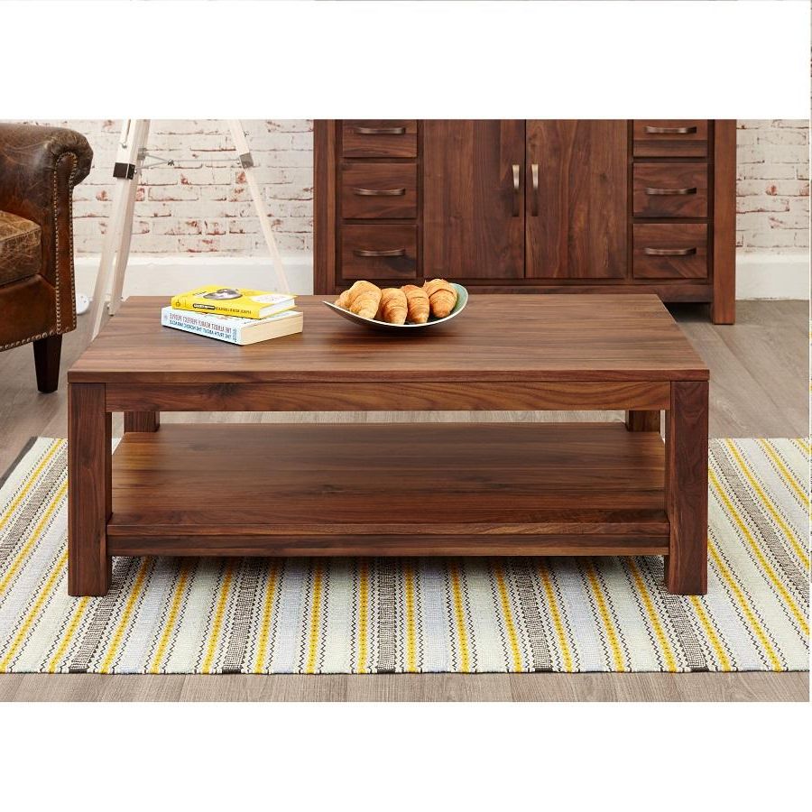 Well Known Warm Walnut Coffee Tables For Modern Walnut Open Coffee Table (View 12 of 20)