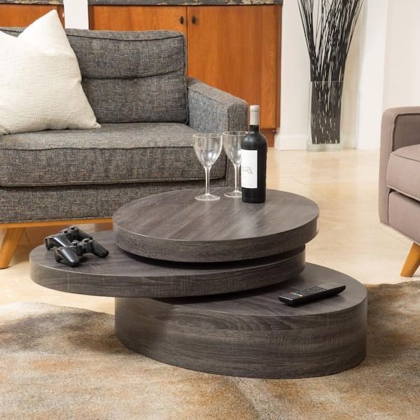 Well Liked Oval Mod Rotating Coffee Tables Regarding Noble House Timothy 32 In (View 5 of 20)