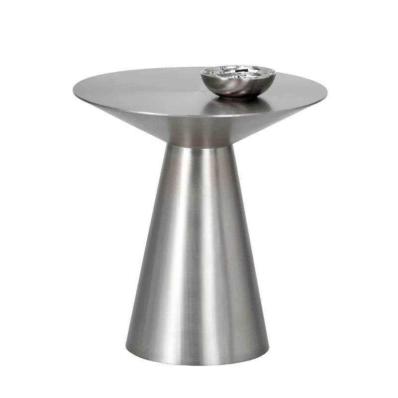 Widely Used Brushed Stainless Steel Coffee Tables Within Nordic Modern Stainless Steel Titanium Brushed Small Coffee Table Small  Apartment Sofa Light Luxury Corner Side Table – Coffee Tables – Aliexpress (View 15 of 20)