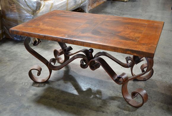 Widely Used Iron Coffee Tables With Wrought Iron Coffee Table Base, Porfirio Coffee Table – Demejico (View 9 of 20)