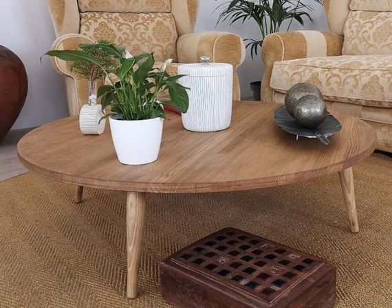 Widely Used Rustic Round Coffee Tables With Round Coffee Table / Rustic Coffee Table / Side Table / Rustic – Etsy Sweden (View 16 of 20)