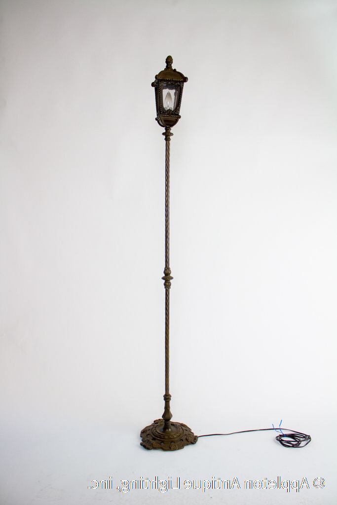 1920's Gothic Revival Lantern Floor Lamp – Appleton Antique Lighting With Regard To Lantern Floor Lamps (View 12 of 20)