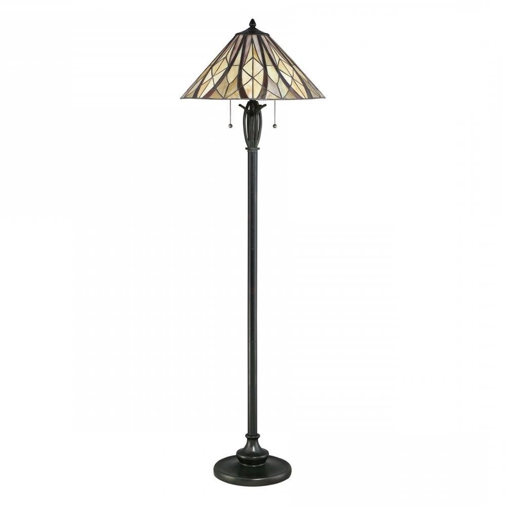 2 Light Double Chain Switch Tiffany Floor Lamp | Lighting Company Uk In Dual Pull Chain Floor Lamps (View 1 of 20)