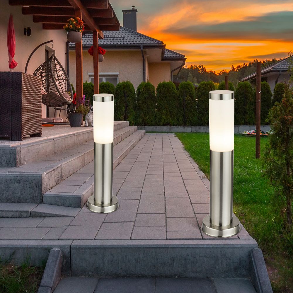 2 Set Stand Lamp Road Lamp Outdoor Patio Lamp Stainless Steel Lantern Ip44  Garden Light | Etc Shop: Lamps, Furniture, Technology, Household. All From  One Source (View 14 of 20)