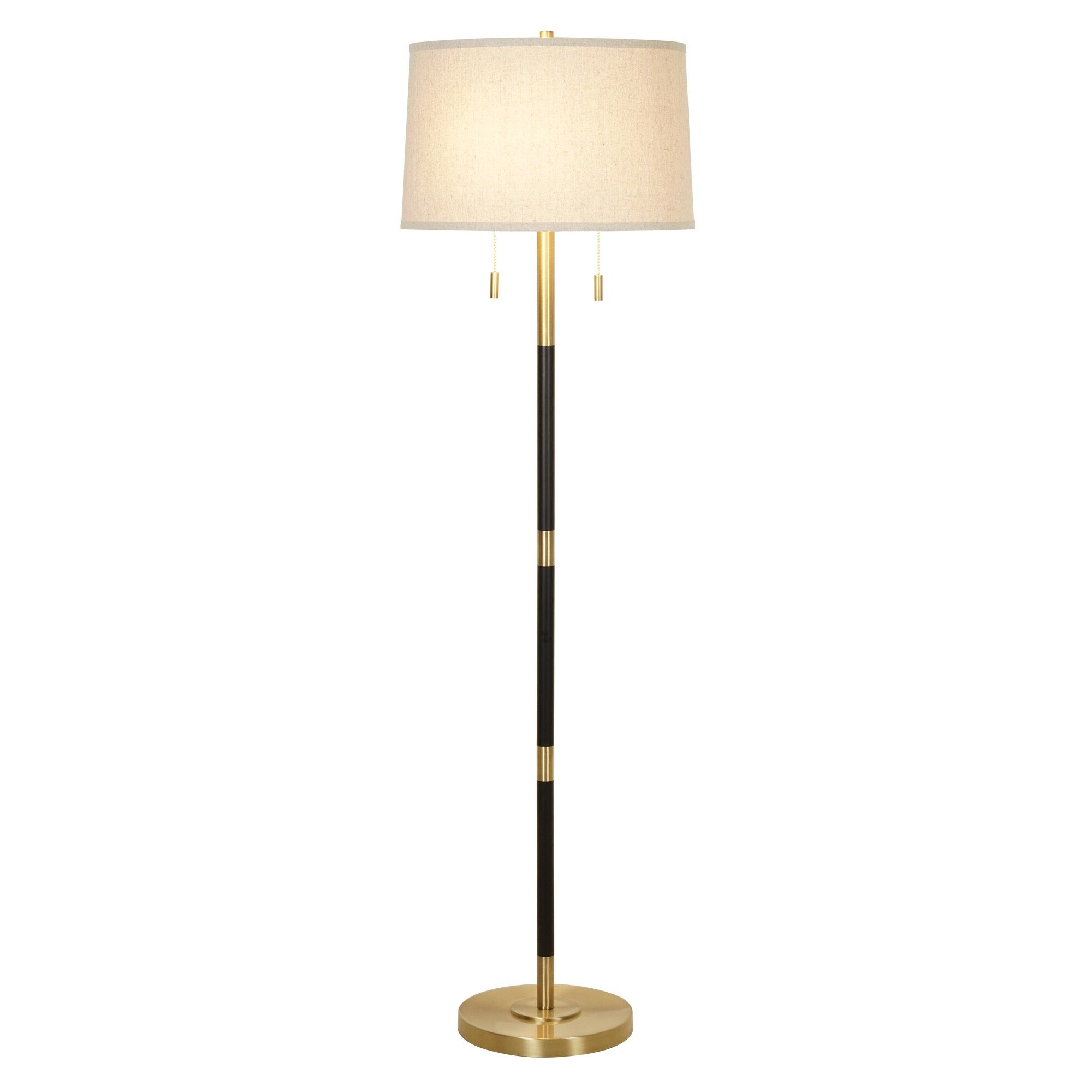 56.5" 2 Light Dual Pull Chain Floor Lamp, Led Bulbs Included – 16x16x (View 9 of 20)