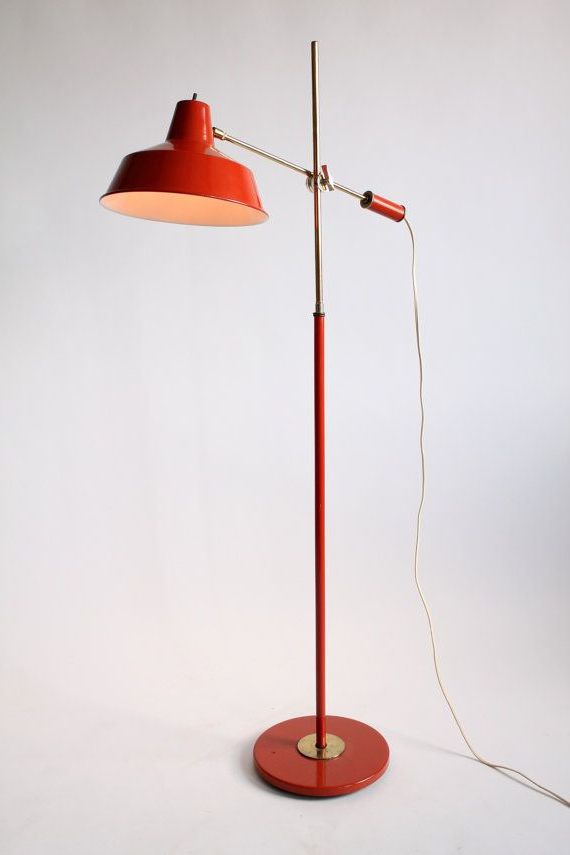 70s Burnt Orange Floor Lamp Vintage Era | Etsy Italia | Lampade Da Terra  Vintage, Lampade, Case Pertaining To Orange Floor Lamps (View 9 of 20)