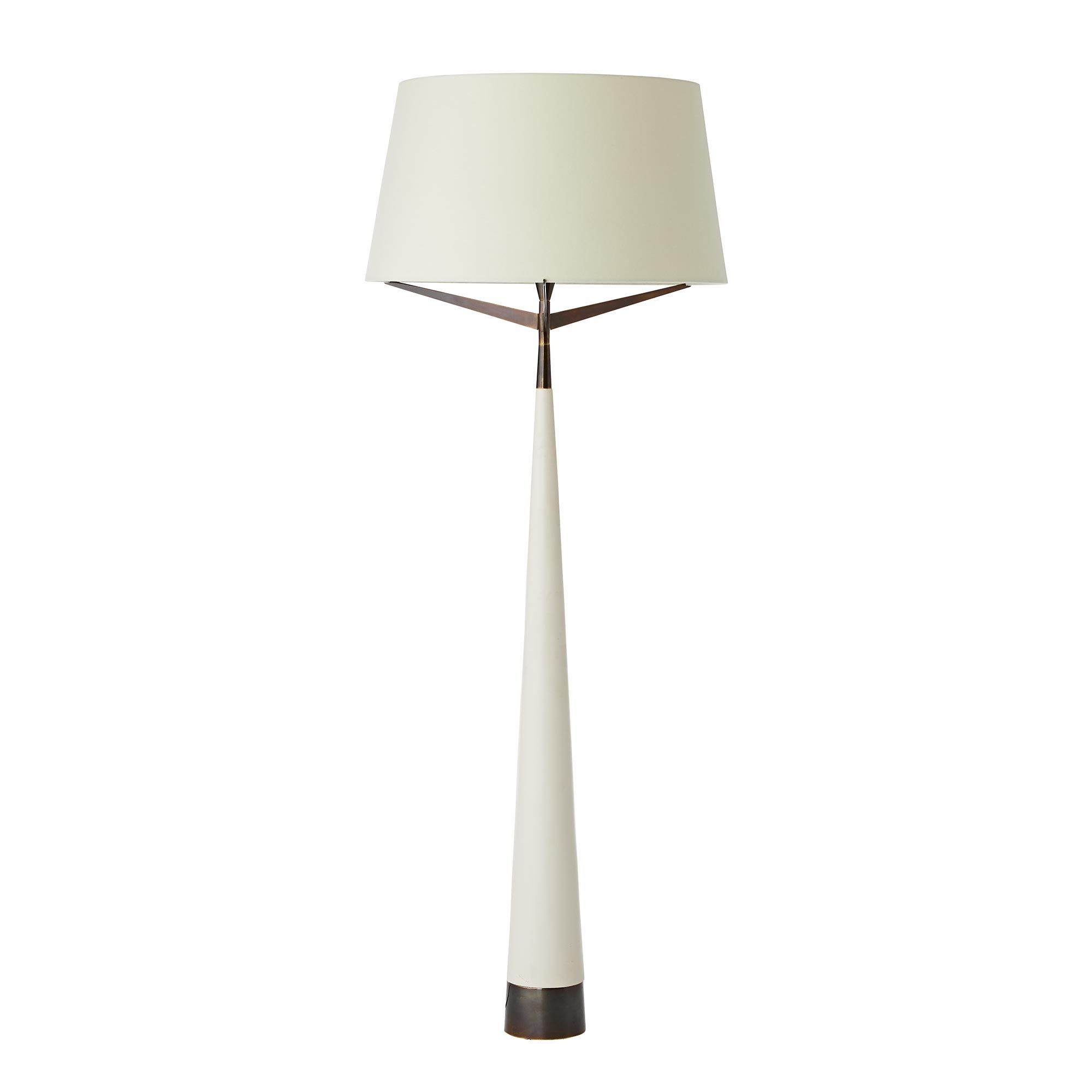 79160 401 – Elden Floor Lamp – Ivory Resin, Heritage Brass Regarding Cone Floor Lamps (View 12 of 20)