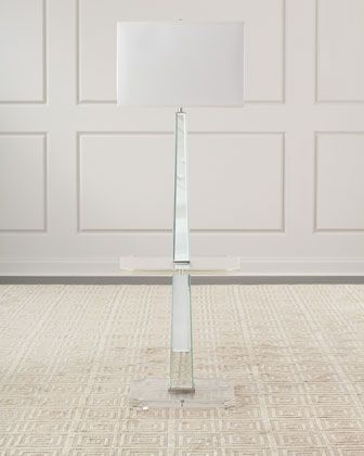 Acrylic Mirrored Floor Lamp With Table | Floor Mirror, Floor Lamp, Lamp Intended For Acrylic Floor Lamps (View 10 of 20)