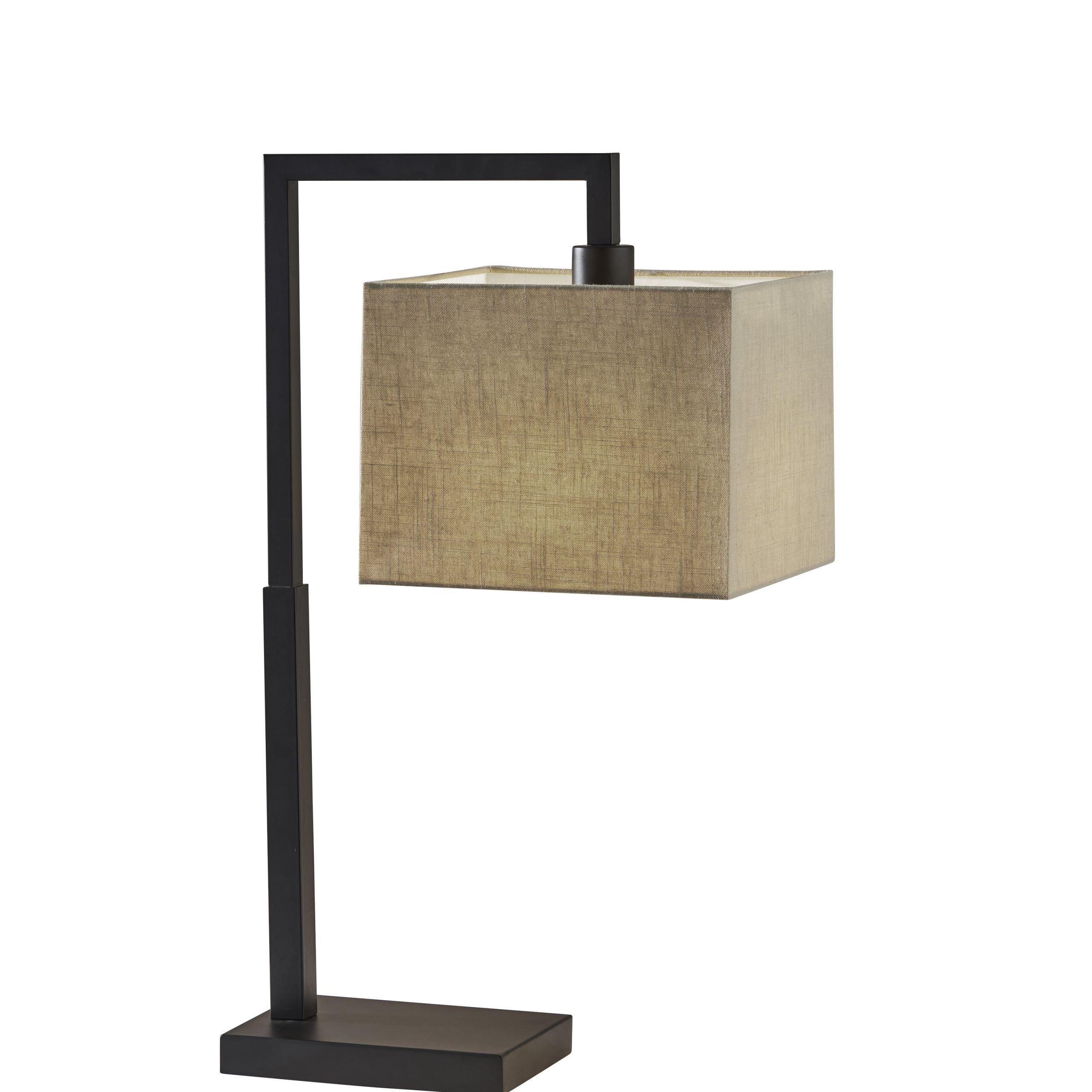 Adesso Richard Floor Lamp, Black, Beige Textured Fabric Shade – Walmart With Textured Fabric Floor Lamps (View 4 of 20)