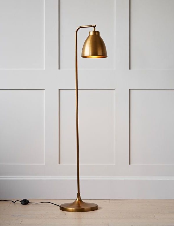 Antique Brass Muturi Floor Lamp | Rose & Grey Intended For Antique Brass Floor Lamps (View 1 of 20)