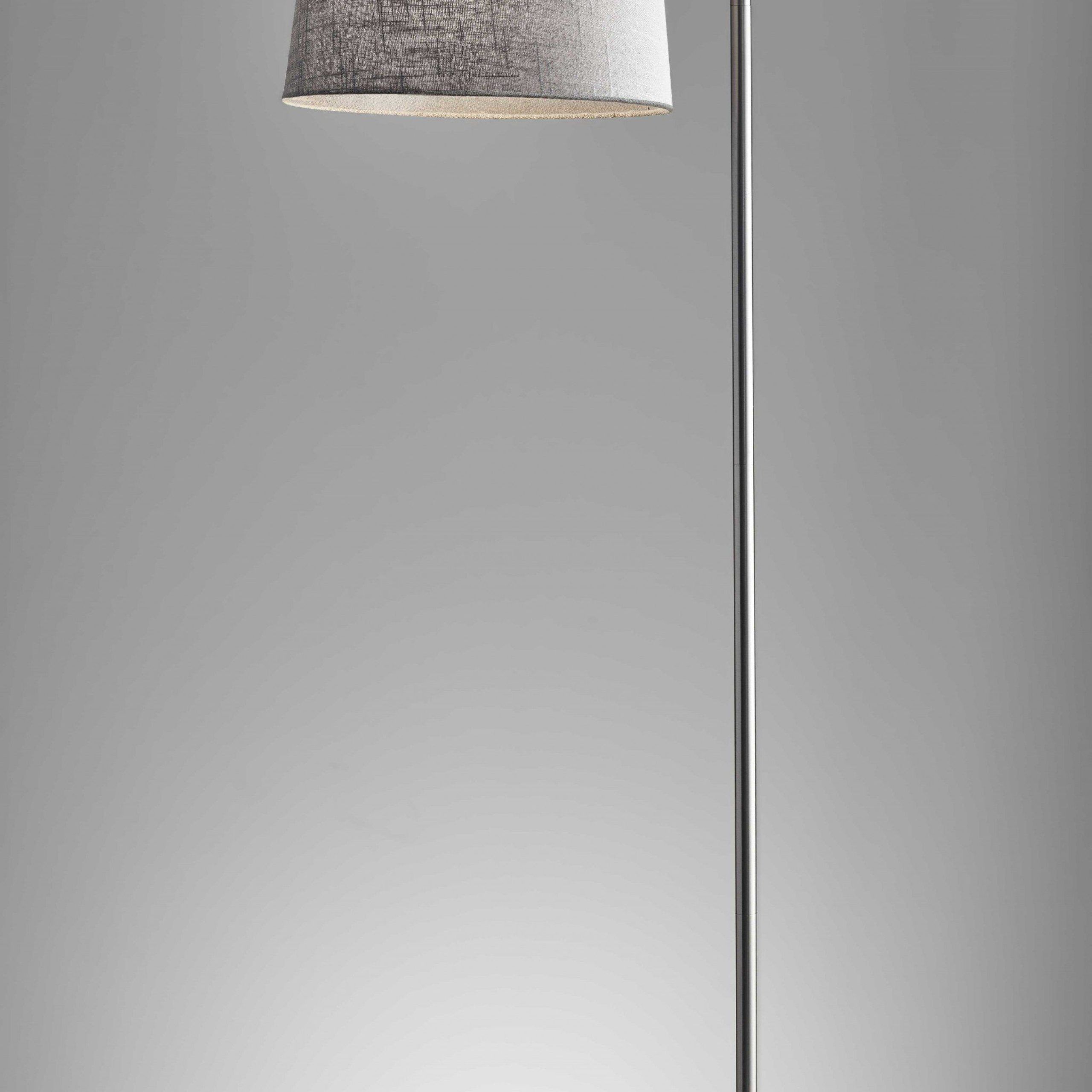 Arc Steel Metal Floor Lamp With Soft Contemporary Textured Grey Linen Shade  | Metal Floor Lamps, Floor Lamp, Arched Floor Lamp Intended For Grey Textured Floor Lamps (View 17 of 20)
