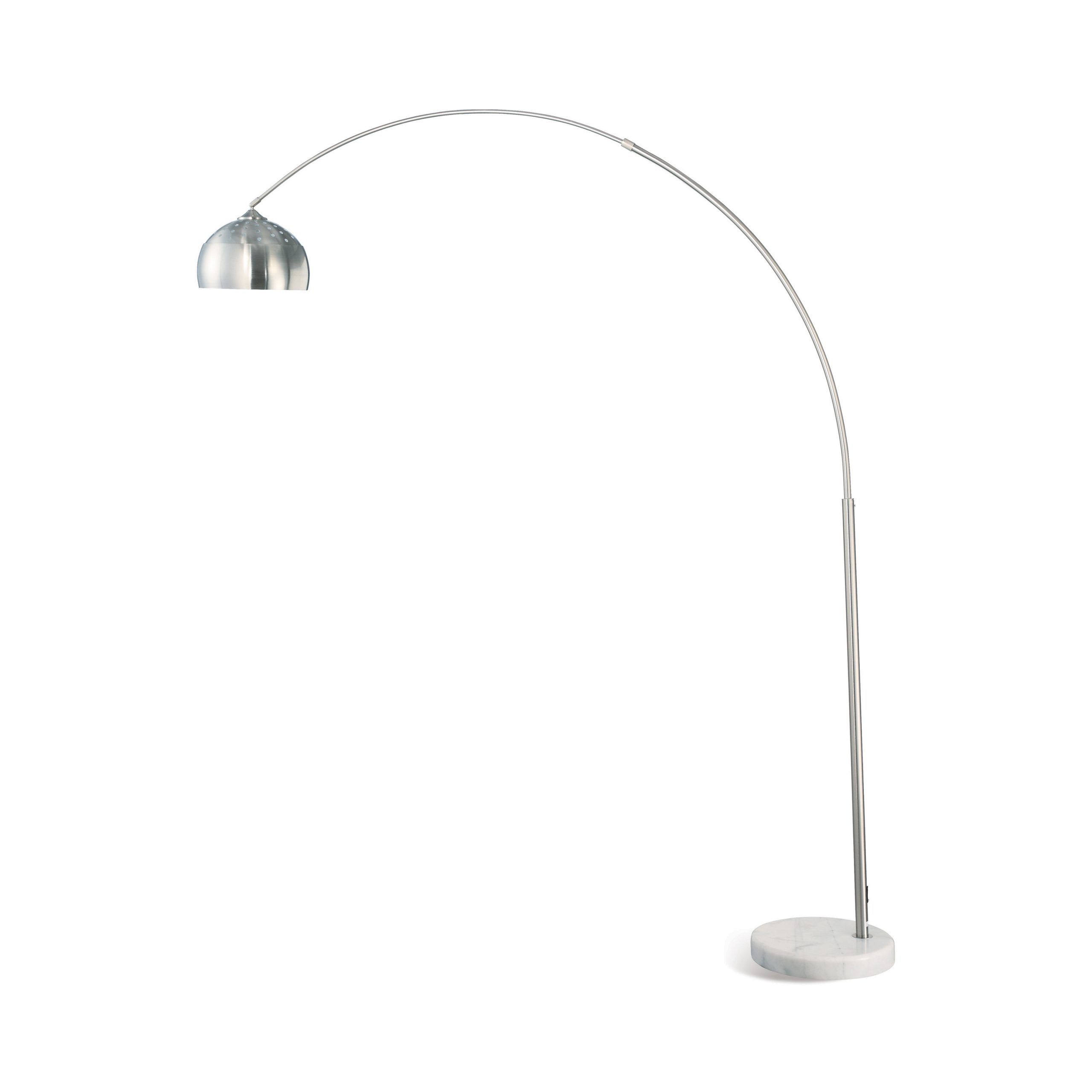 Arched Floor Lamp Brushed Steel And Chrome – Coaster Fine Fu Inside Arc Floor Lamps (View 14 of 20)