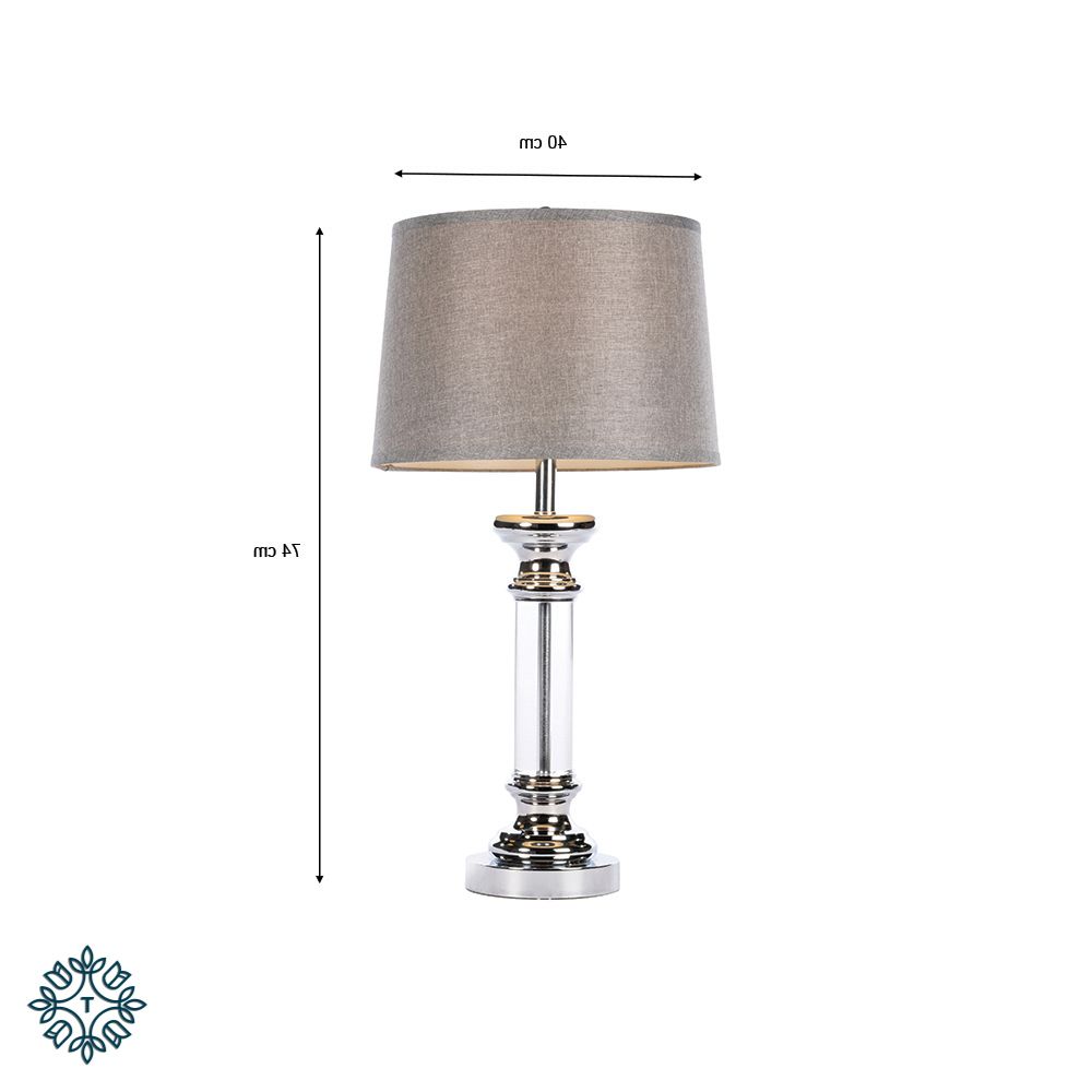 Arista Table Lamp Textured Grey Shade 76cm Inside Grey Textured Floor Lamps (View 13 of 20)
