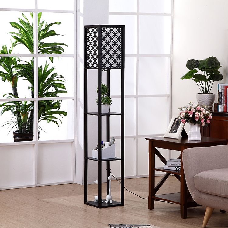 Asian Tower Book Shelves, Combo Narrow Side Table With Standing Accent  Light Attached, 3 Tier Floor Lamp – China Tower Floor Lamp And Wood Floor  Lamp In 3 Tier Floor Lamps (View 10 of 20)
