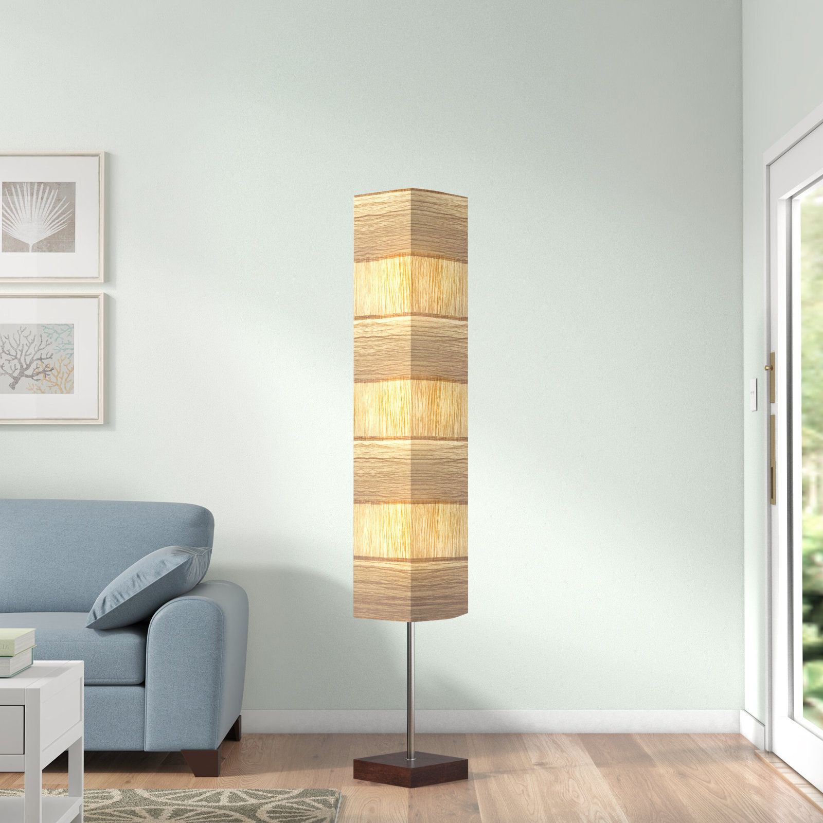 Beachcrest Home Zana 72" Column Floor Lamp & Reviews | Wayfair With Regard To Natural Woven Floor Lamps (View 8 of 20)