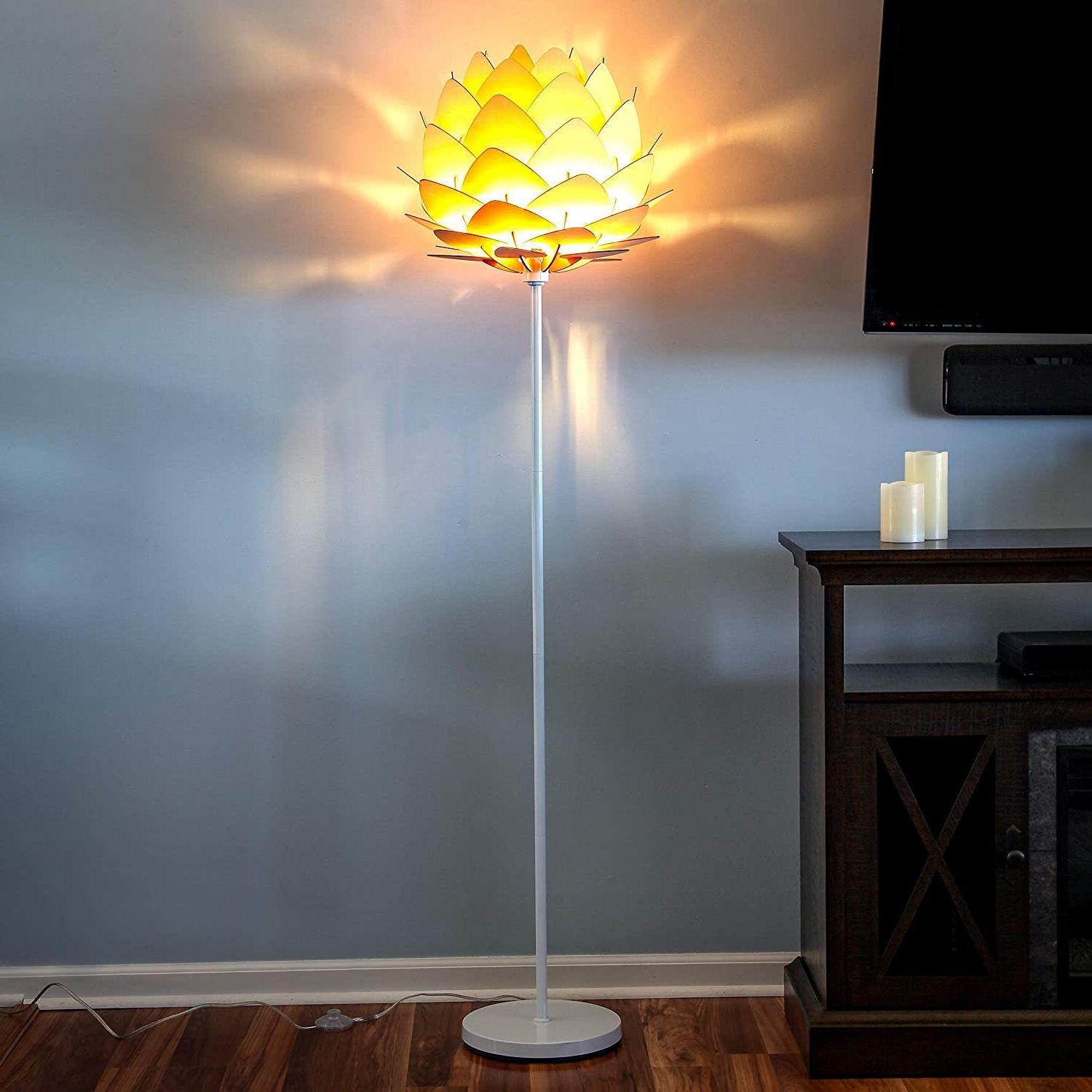 Brightech Artichoke Design Unique 68 Inch Tall Free Standing Pole Led Floor  Lamp & Reviews | Wayfair Inside 68 Inch Floor Lamps (View 3 of 20)