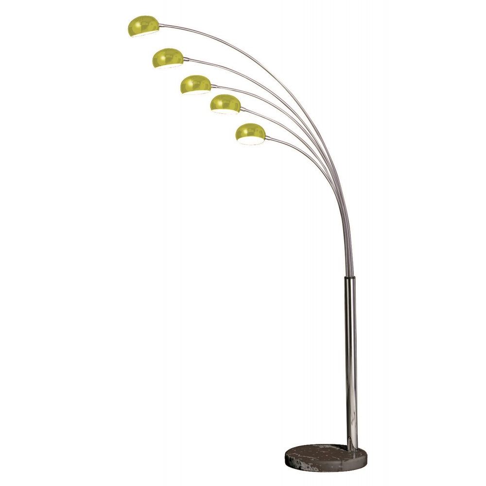 Buy 5 Light Metal And Lime Green Floor Lamp From Fusion Living Pertaining To 5 Light Arc Floor Lamps (View 9 of 20)