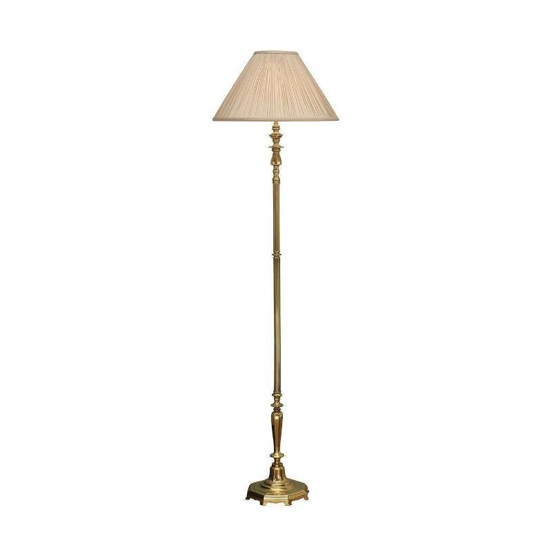 Buy Asquith Solid Brass Floor Lamp With Beige Shade Throughout Traditional Floor Lamps (View 7 of 20)