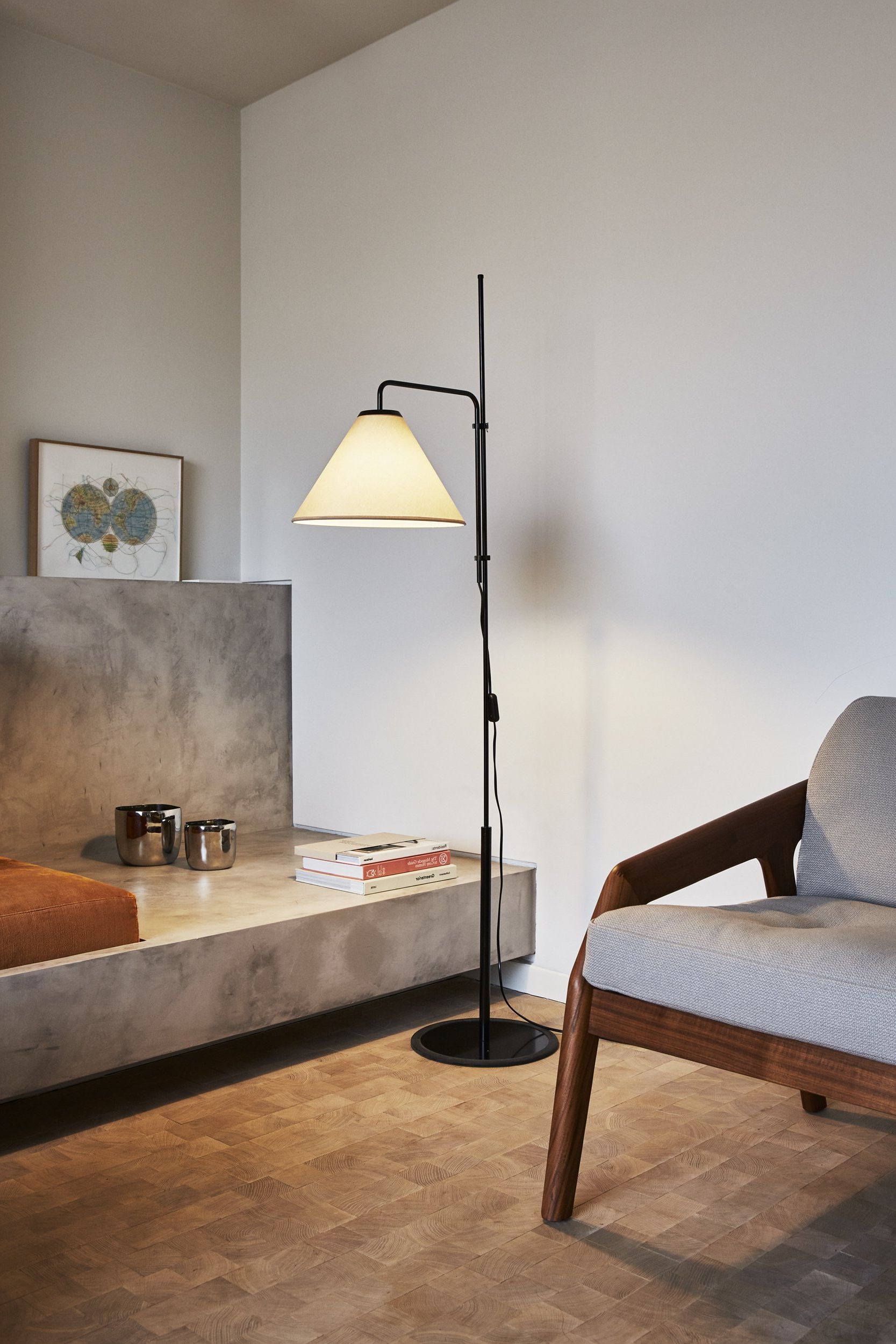Buy Funiculí Lamp An Indoor Floor Light Fixture – Marset Usa For Fabric Floor Lamps (View 8 of 20)