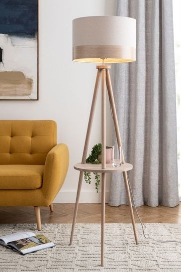 Buy Malmo Shelved Wood Tripod Floor Lamp From The Next Uk Online Shop Inside Tripod Floor Lamps (View 1 of 20)