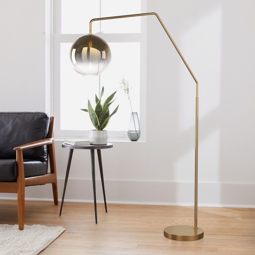 Buy Online Sculptural Overarching Globe Floor Lamp – Metallic Ombre Now |  West Elm Uae Regarding Globe Floor Lamps (View 7 of 20)