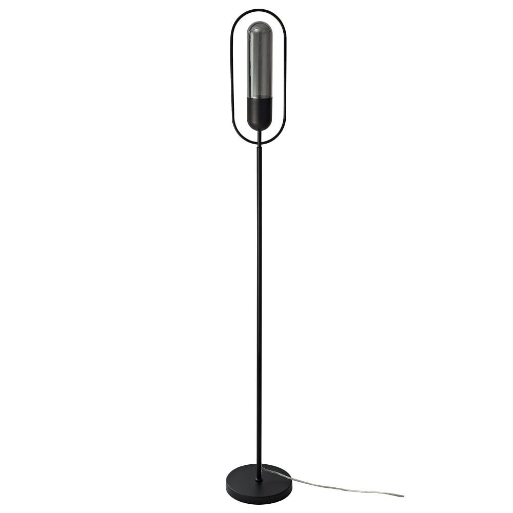 Capsule Floor Lamp Black Smoke Glass Shade | Lighting And Lights Uk Throughout Smoke Glass Floor Lamps (View 18 of 20)