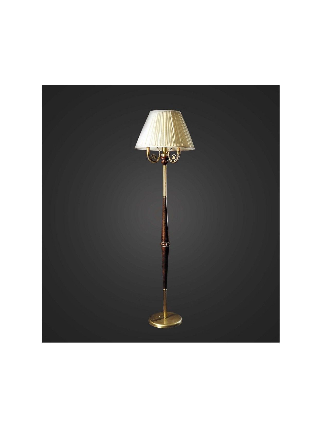 Classic Brass And Wood Floor Lamp 3 Lights Bga 825 In 3 Light Floor Lamps (View 5 of 20)