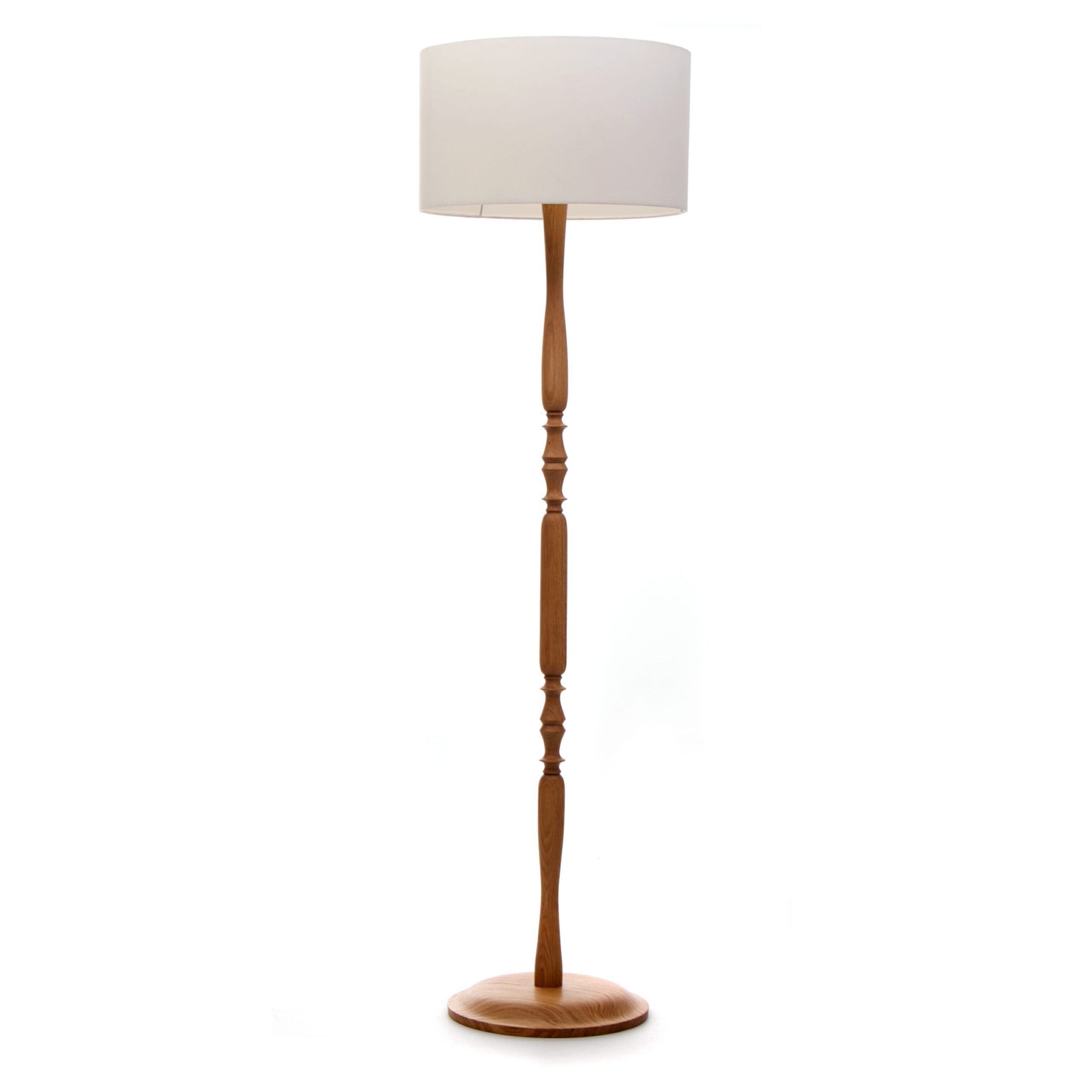 Classic Oak Floor Lamp | Wooden Floor Lamp | Handmade In The Uknick  Hammond Lighting And Furniture Intended For Oak Floor Lamps (View 5 of 20)