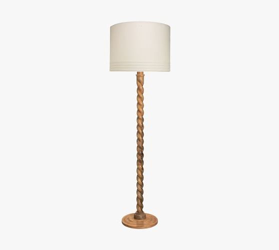 Clayton Wood Floor Lamp | Pottery Barn In Beeswax Finish Floor Lamps (View 14 of 20)