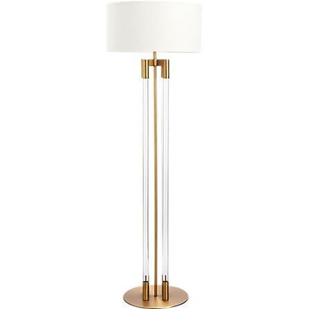 Column Acrylic Floor Lamp With Brass + Reviews | Cb2 | Acrylic Floor Lamp, Floor  Lamp, Lamp With Regard To Acrylic Floor Lamps (View 17 of 20)