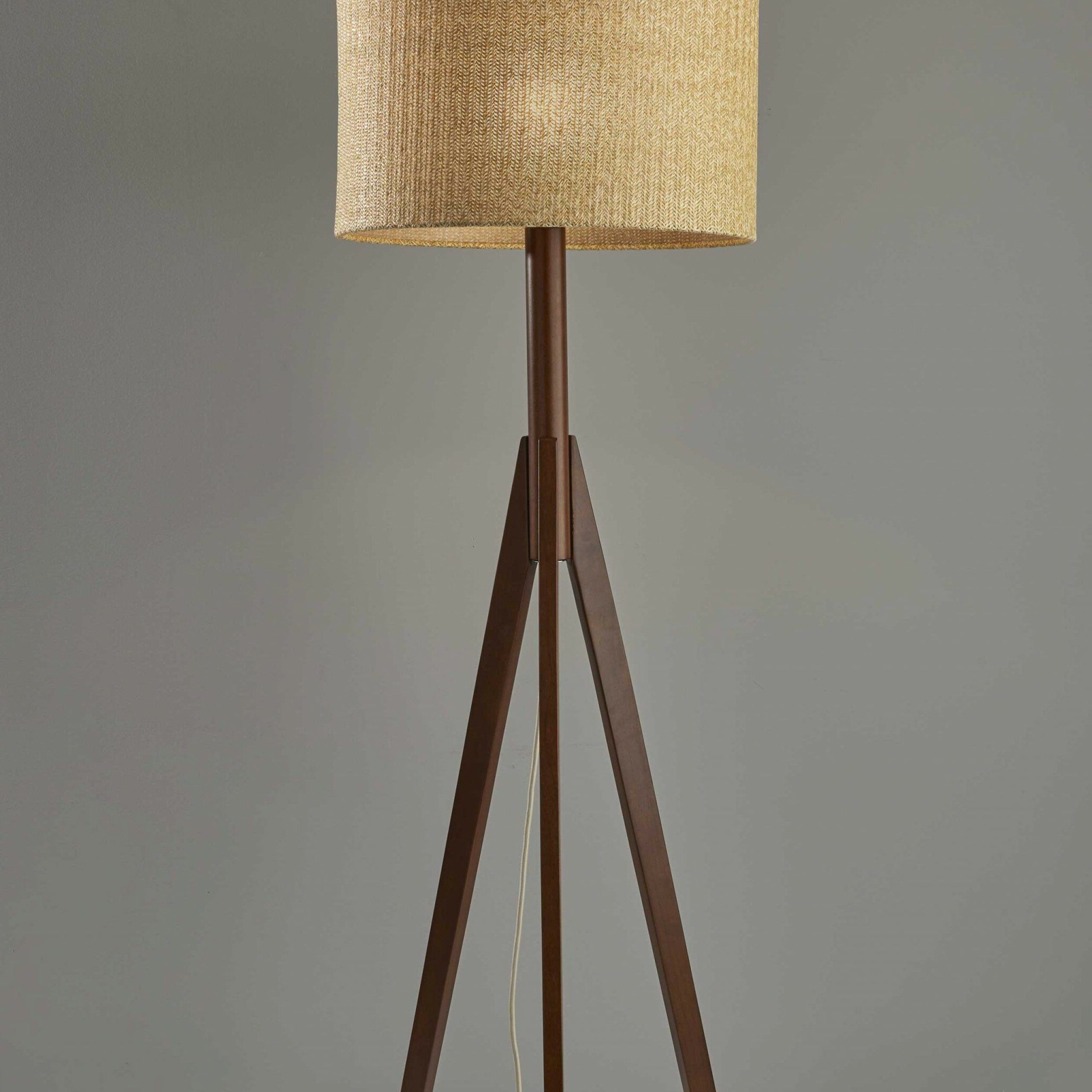 Corrigan Studio® Newland 59" Tripod Floor Lamp | Wayfair Intended For Rubberwood Floor Lamps (Gallery 19 of 20)