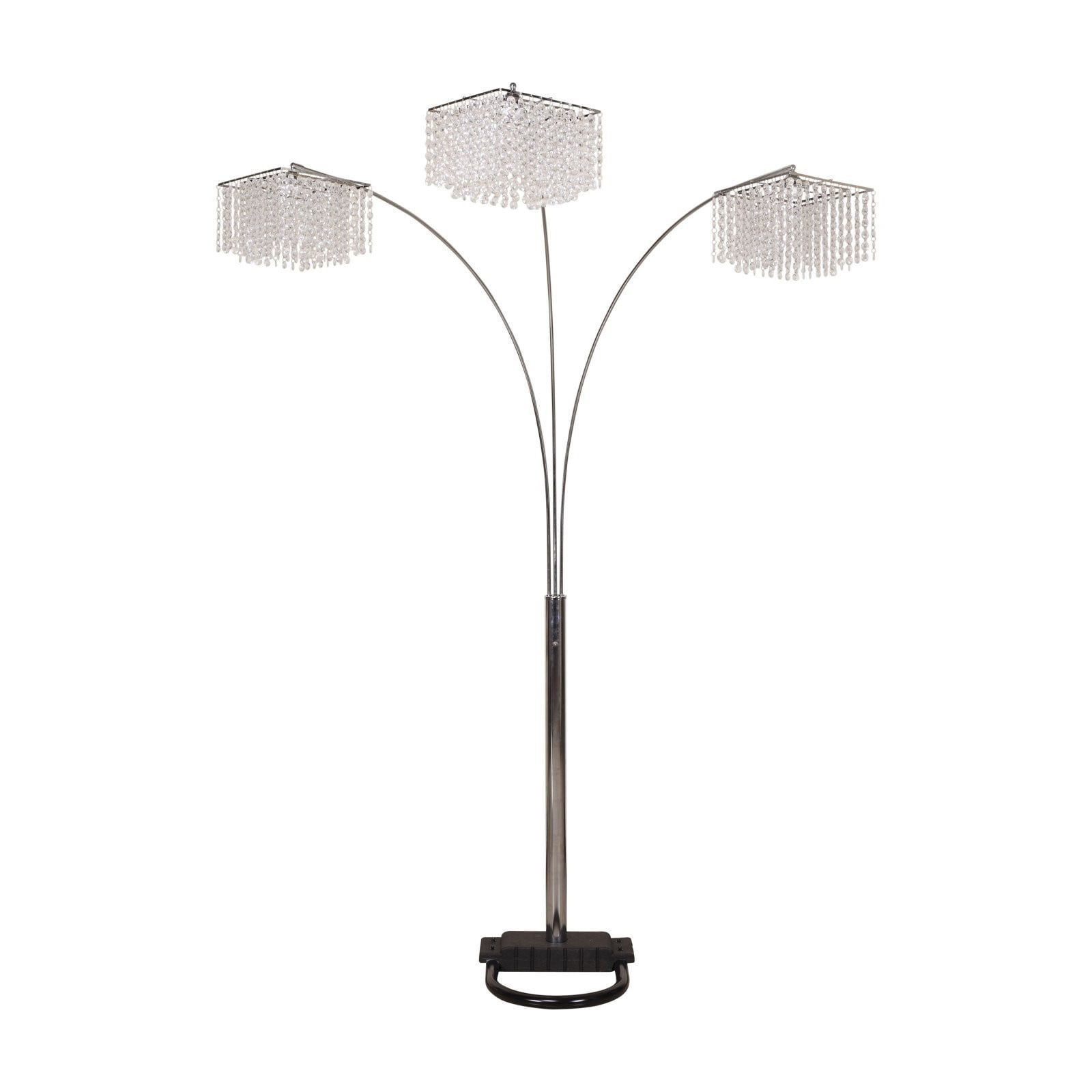 Crown Mark Chrome And Crystal Chandelier Table Lamp – Walmart Throughout Chandelier Style Floor Lamps (View 14 of 20)