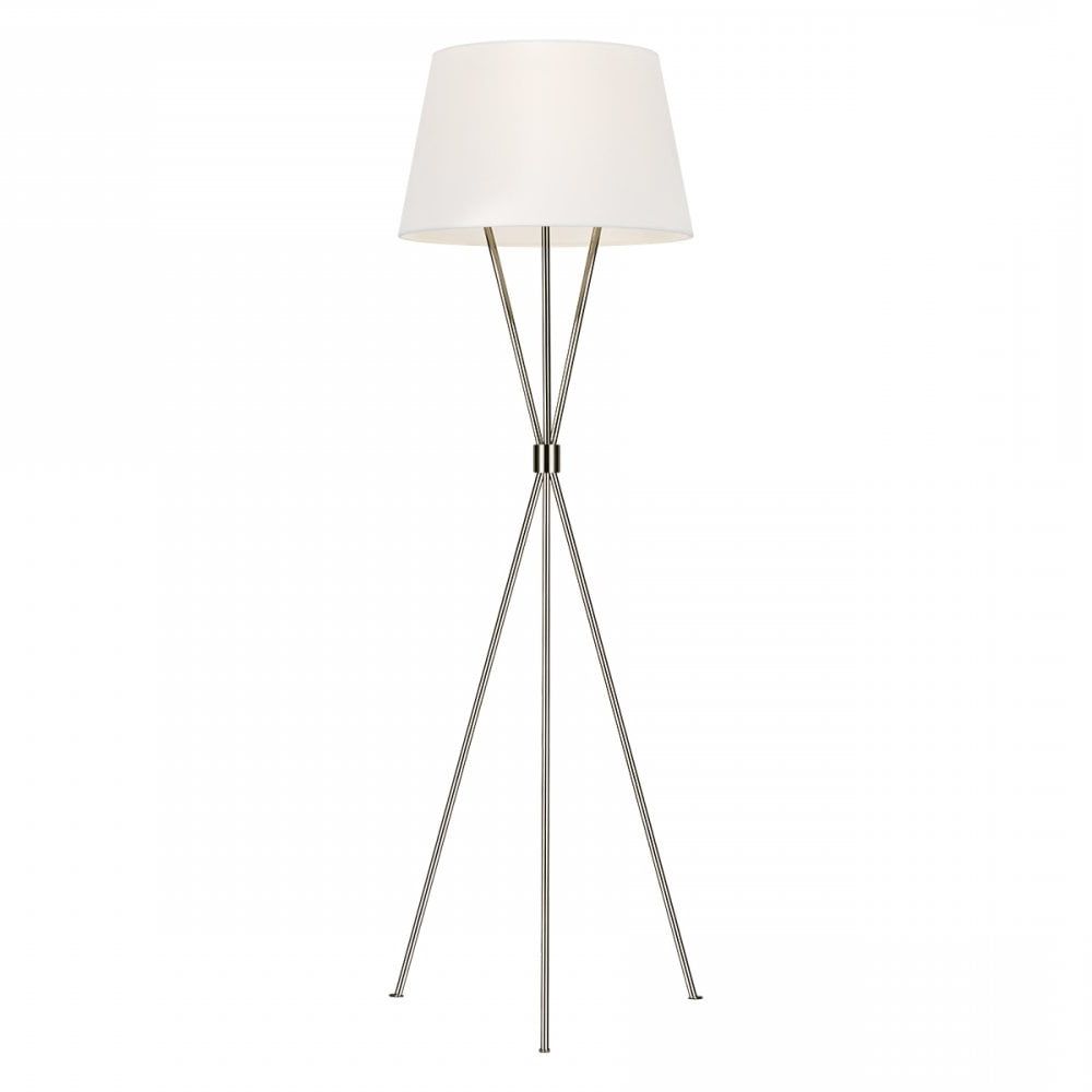 Designer Floor Lamp Polished Nickel | Lighting And Lights Uk For Brushed Nickel Floor Lamps (View 10 of 20)
