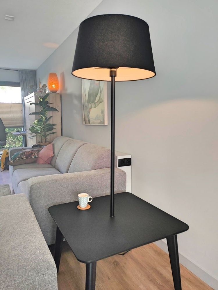 Diy Table With Lamp Attached – Ikea Hackers With Floor Lamps With 2 Tier Table (View 10 of 20)