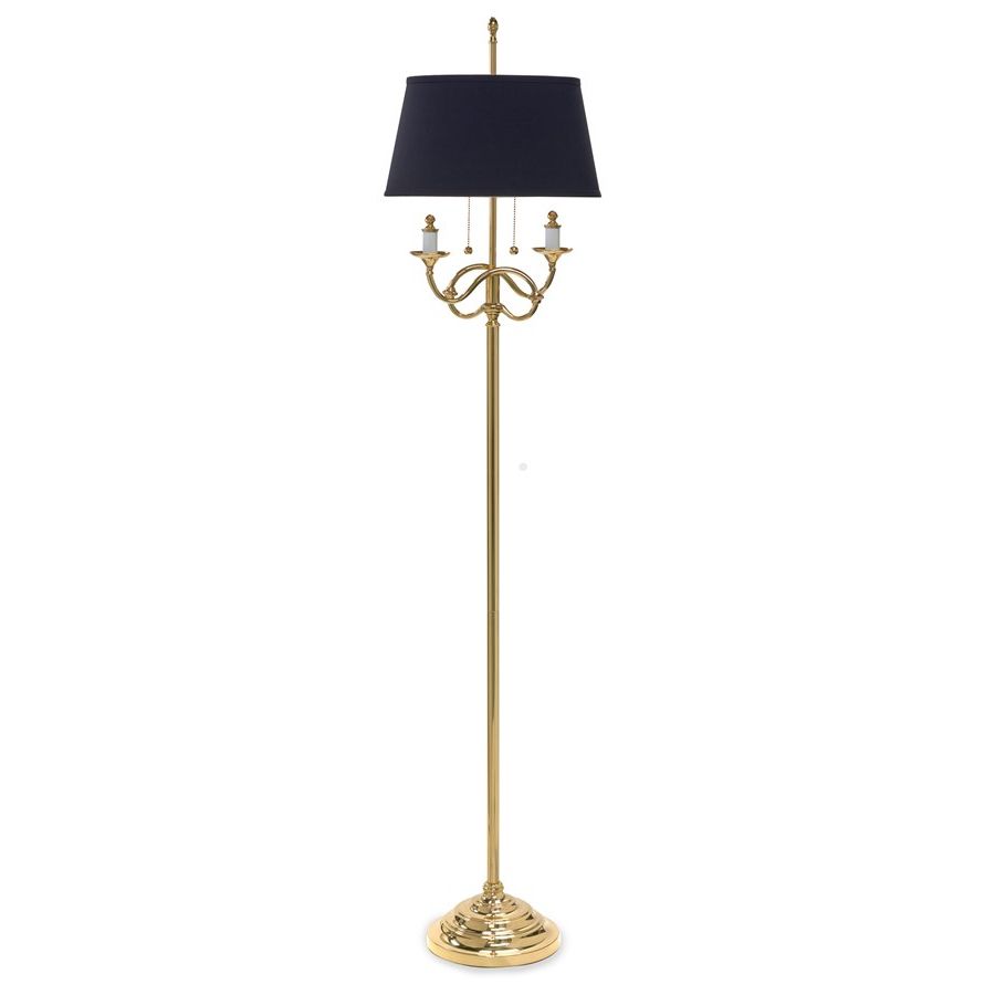 Doublepull Chain Brass Floor Lamp | Floor Lamps | Luxury Lamps | Home Decor  | Scullyandscully Inside Dual Pull Chain Floor Lamps (View 3 of 20)