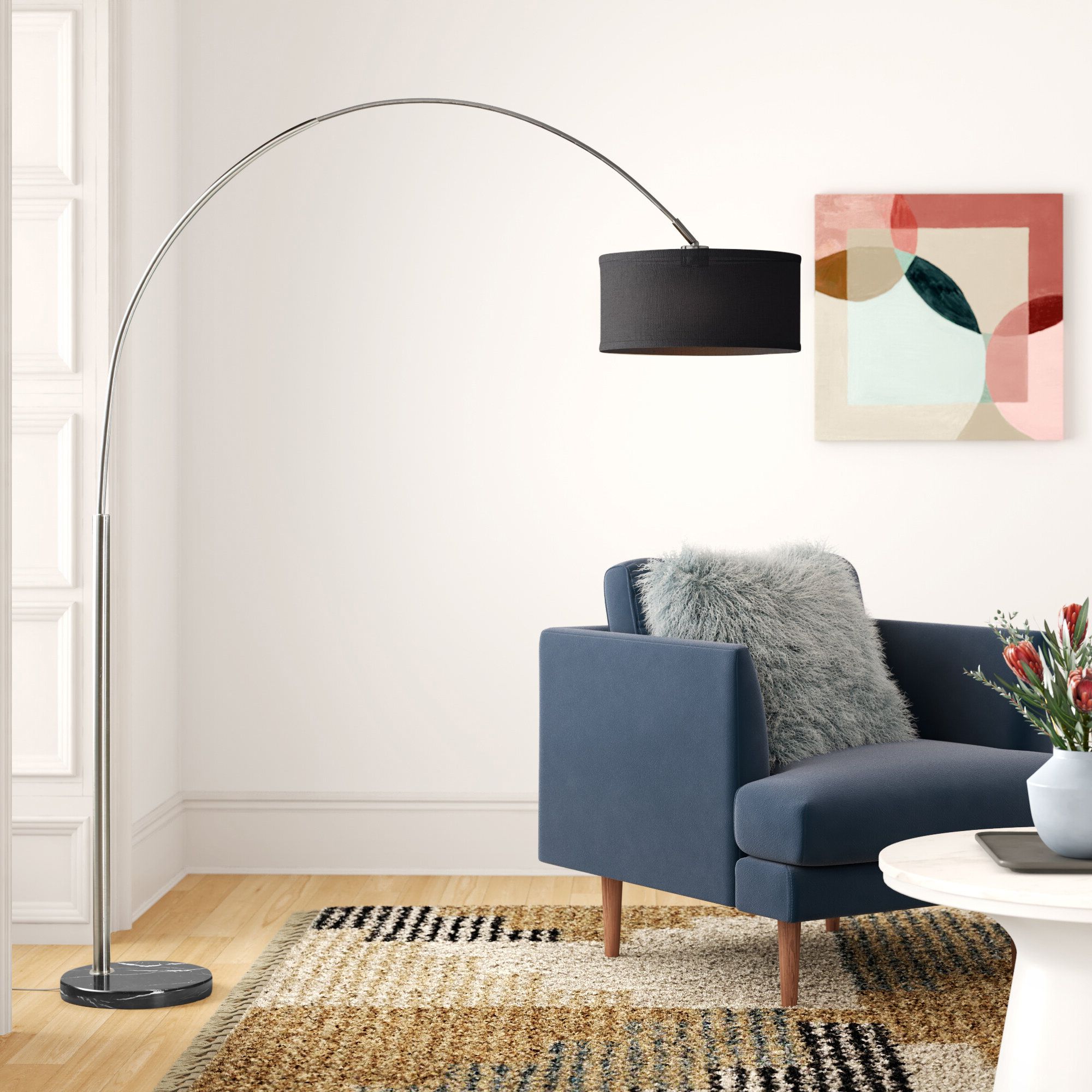 Ebern Designs Roynell 81" Arched Floor Lamp & Reviews | Wayfair Regarding Arc Floor Lamps (View 7 of 20)