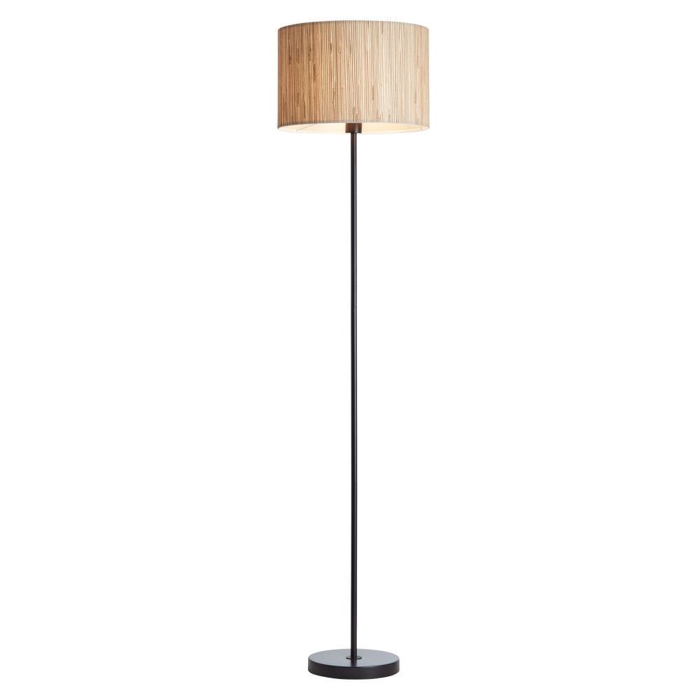 Endon Lighting Longshore Single Light Floor Lamp – Woven Seagrass With Natural Woven Floor Lamps (View 13 of 20)
